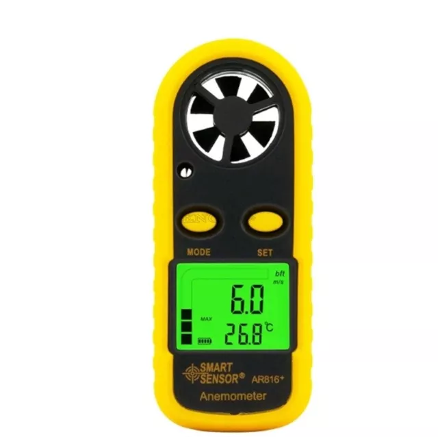 Smart Sensor AR816+ Digital Air Wind Speed Gauge Anemometer Meter Tester sk