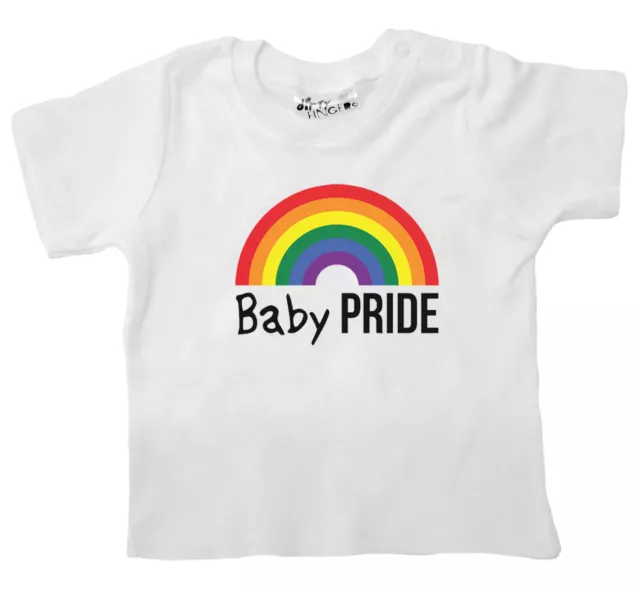 Baby LGBT T-Shirt "Baby Pride" Rainbow Gay Lesbian Pride Boy Girl Tee Clothes