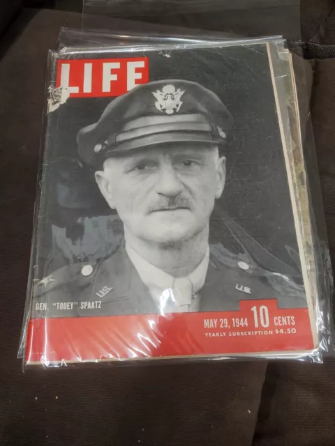 LIfe Magazine May 29 1944 Gen Tooey Spaatz USAF Air Force issue free shipping