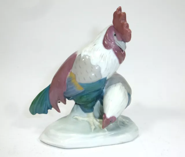 Figura de Porcelana Gallo Y Gallina Metzler & Ortloff Um 1910