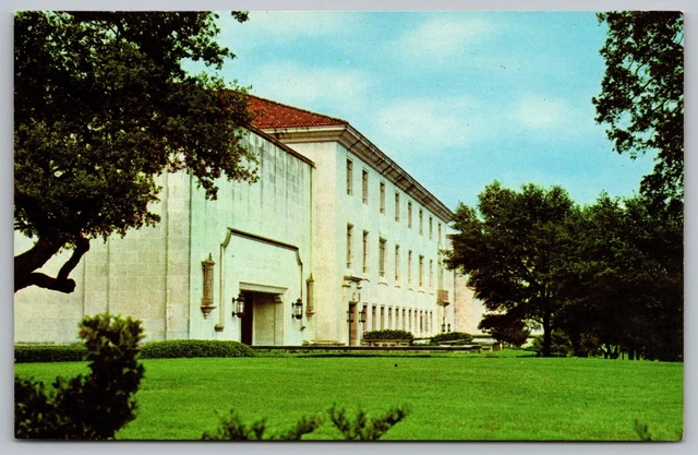 University Of Texas Campus Law School Building Streetview Chrome Postcard
