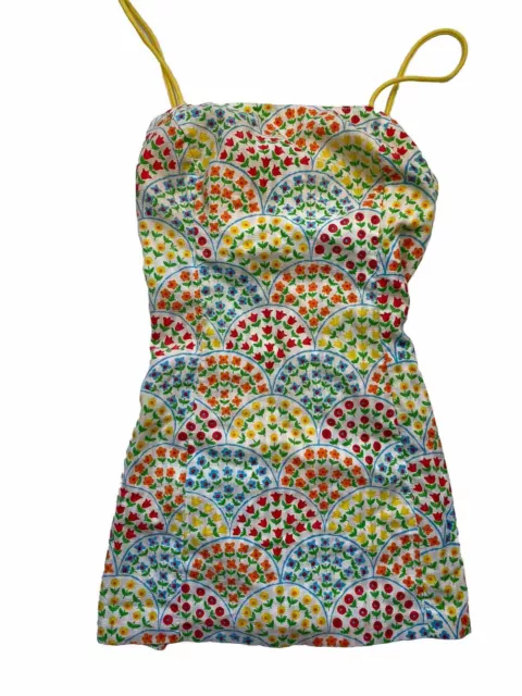 Vintage 50s 60s 70s style Swimwear Swimsuit Dress Floral Pinup Top
