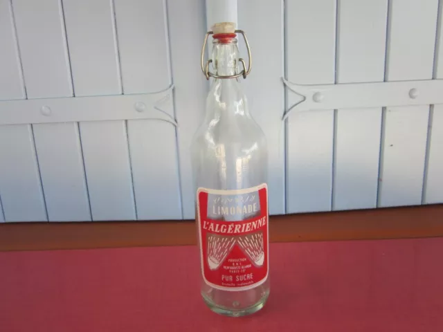 L'ALGERIENNE ANCIENNE BOUTEILLE LIMONADE 100 cl BOTTLE VINTAGE ALGERIENNE