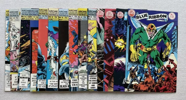 BLUE RIBBON COMICS Complete 14 Issue Series! Red Circle Archie Adventure Series