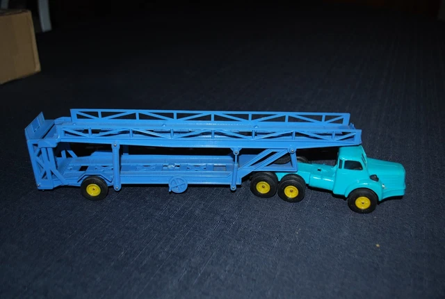 Norev Ancienne Berliet Tbo 15 Et Remorque Transport De Voitures Bleu 1/43
