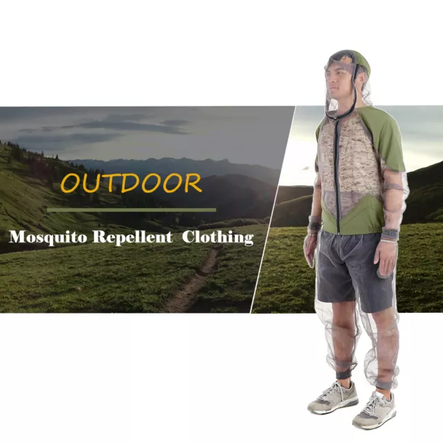 Mosquito Repellent Suit Bug  Mesh Hooded Suits Fishing J3Z1