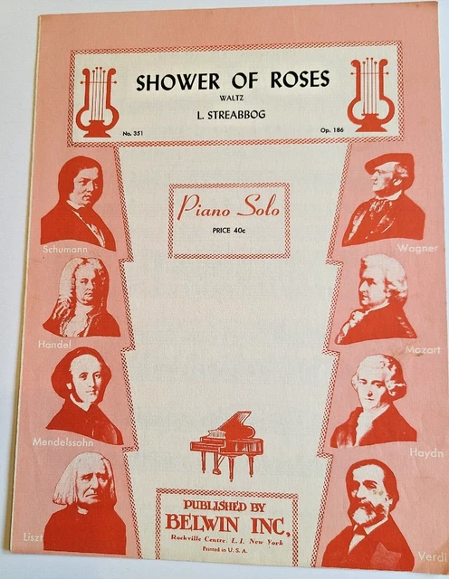 Sheet Music, a Walt " Shower of Roses " L. Streabbog - 1935
