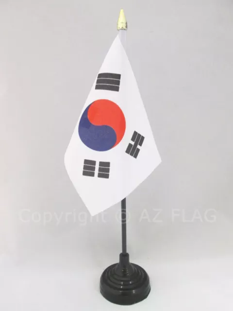 DRAPEAU DE TABLE CORÉE DU SUD 15x10cm - PETIT DRAPEAUX DE BUREAU CORÉEN 10 x 15