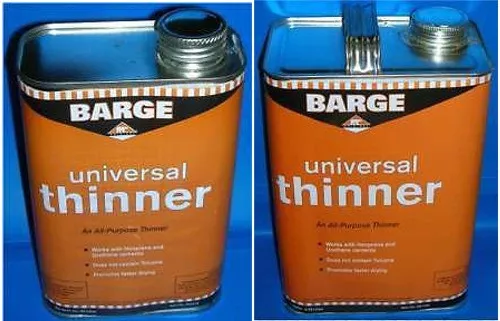 Barge Universal All-Purpose Thinner TF 1 Gallon / 1 Quart Quabaug New Tin Can !!