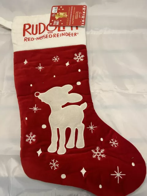 GEMMY Rudolph the Red Nosed Reindeer Holiday Stocking 17" Xmas CHRISTMAS NWT