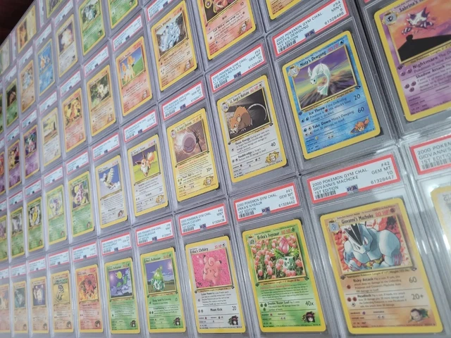 54x Pokemon PSA 9/10 1st Edition Gym Challenge Part Complete Set 43xPSA 10 WOTC