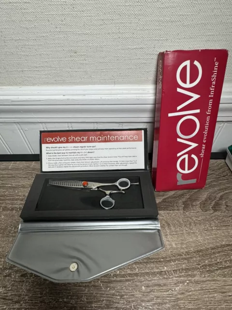 NOS NEW REVOLVE Thinning Shears T/16 Scissors with Case