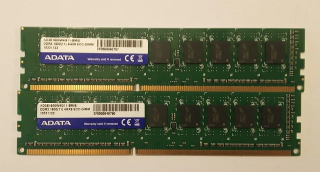 Kit 16 Go (4x4 Go) Crucial DDR3 1600 MHz PC3-12800 UDIMM - Pour Pièces