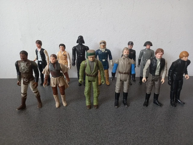 VINTAGE LOT 12 FIGURINES STAR WARS 1977 A 1984 L.F.l Coo & No Coo