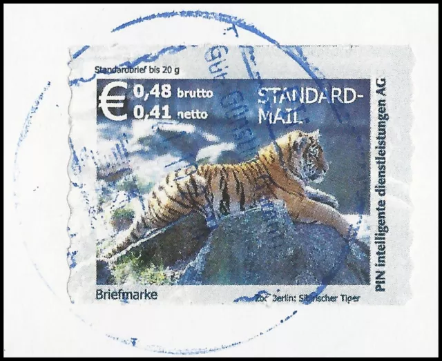 Zoo Berlin - Sibirischer Tiger - 48 Ct. - gestempelt - PIN MAIL Berlin