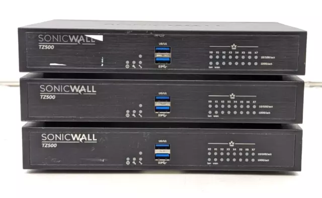 3x SonicWALL TZ500 High Availability Security Firewall Appliance APL29-0B6 As is