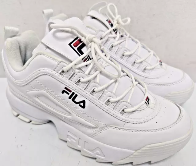 Fila Disruptor Ii Suola Spessa Scarpe Bianche, Uk9 Us10 Eu43, Fw01655-111, K110