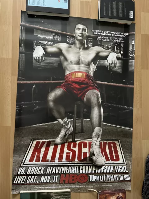 Wladimir Klitschko Calvin Brock HBO Plakat Poster Boxing Boxsport Boxkampf Boxer