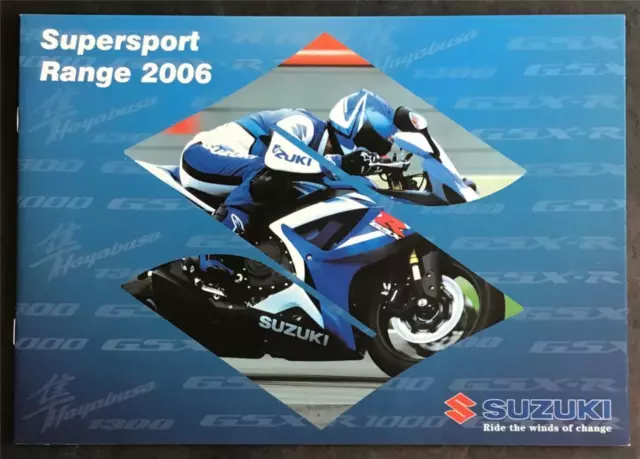 SUZUKI SUPERSPORT Motorcycle Range Sales Brochure 2006 GSX-R1000 Hayabusa 1300++