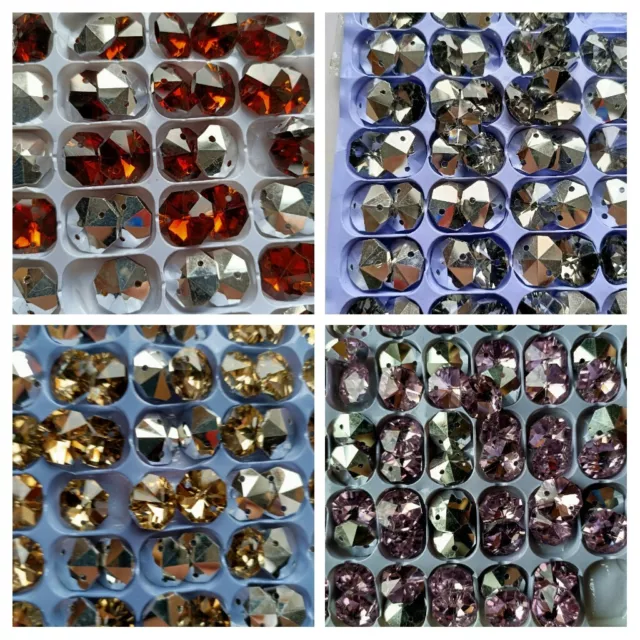 50  Faceted Round Cabochons.  Various Sizes & Colours. Jewellery. UK Seller