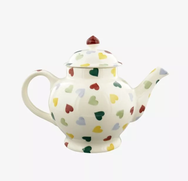 Emma Bridgewater Polka Heart 4 Mug Teapot UNUSED