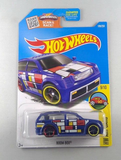 Hot Wheels HW Art Cars Blue Boom Box 9/10 - 1:64 Scale Die-Cast Car, 199/250, Scan & Race Card