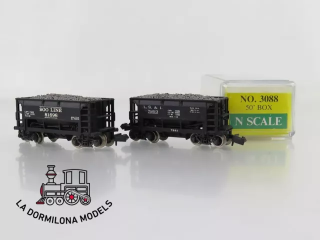 Mm231 N-Scale Model Power American Hopper Car Pair Soo Line - S/C