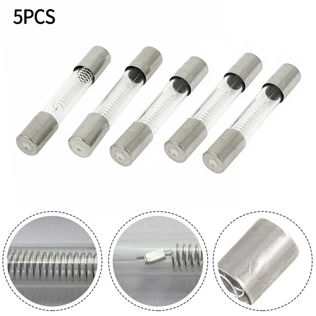 5Pcs Tube en Verre Fusible Haute Tension 0.8A 5kV 6mm X 40mm for Micro-Ondes