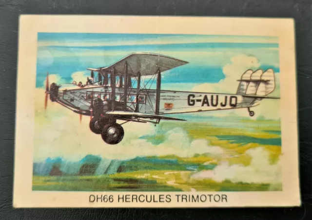 Tip Top Bread - Great Sunblest Air Race Cards #19. From 1975 DH66 TRIMOTOR