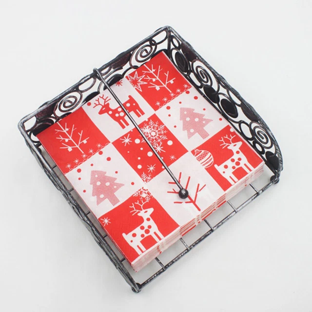 20 PIEZAS toallas de papel de Navidad servilletas para cena de Navidad