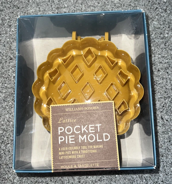WILLIAMSSONOMA LATTICE POCKET Pie Mold Mini Hand Pies With Recipe 5.