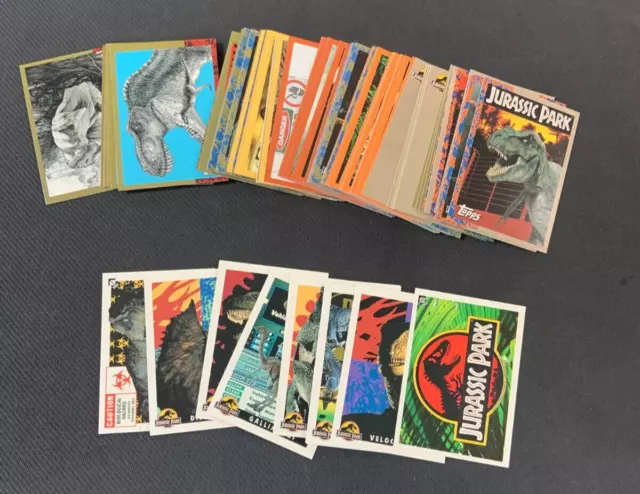 1993 Topps Jurassic Park Movie Complete 88 Card Set with 11 Stickers