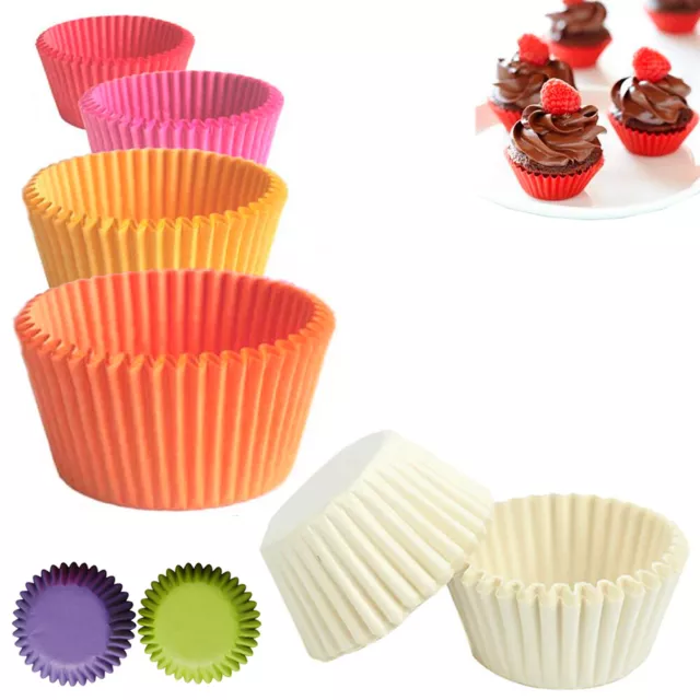 480 PC Cupcake Forros de Colores Papel Horneado Tazas Muffin Mini Pastel Molde