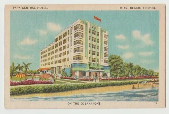 Florida, Miami Beach, Park Central Hotel, on the Oceanfront.