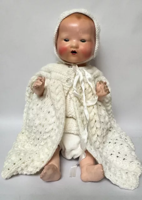Antique German AM 351 Porcelain Spray Bisque Head Composition Jointed Baby Doll