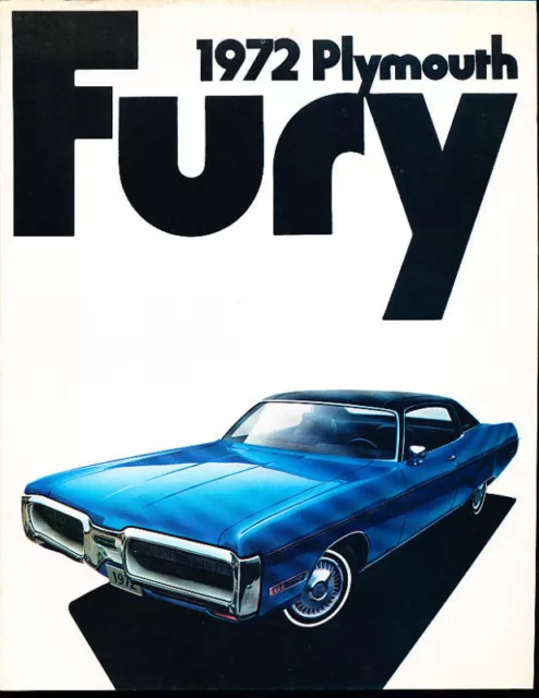 1972 Plymouth Fury Gran I II III 22-page Original Car Dealer Sales Brochure