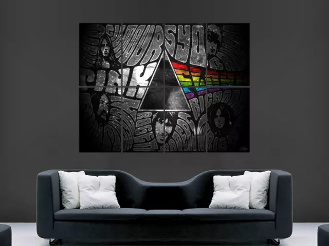 Pink Floyd Typography  Digital  Art Wall Large Image Giant Poster !!