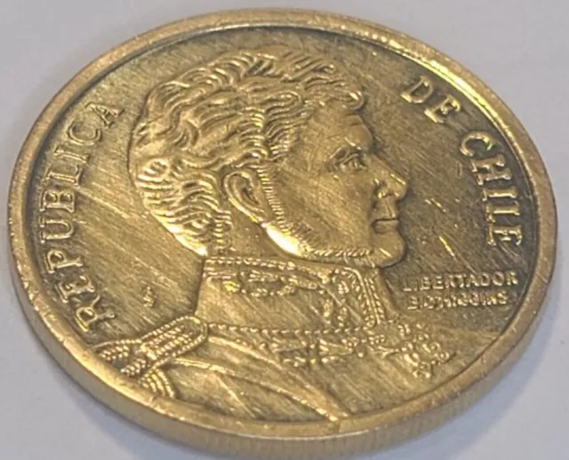 2017 Chile 10 Pesos Coin KM228.2 (LIBERTADORB O'HIGGINS) US SELLER