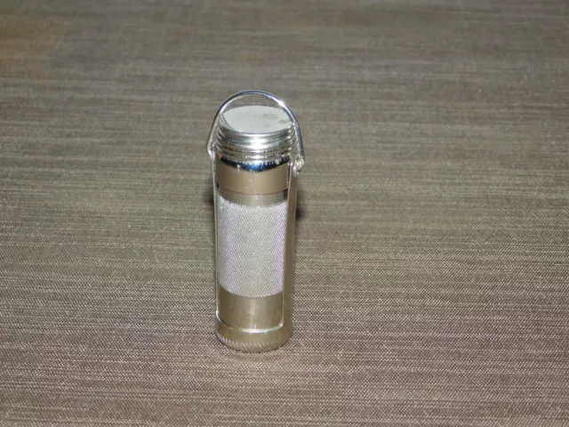Vintage Tobacco  2 1/2" High Metal Match Safe Match Holder
