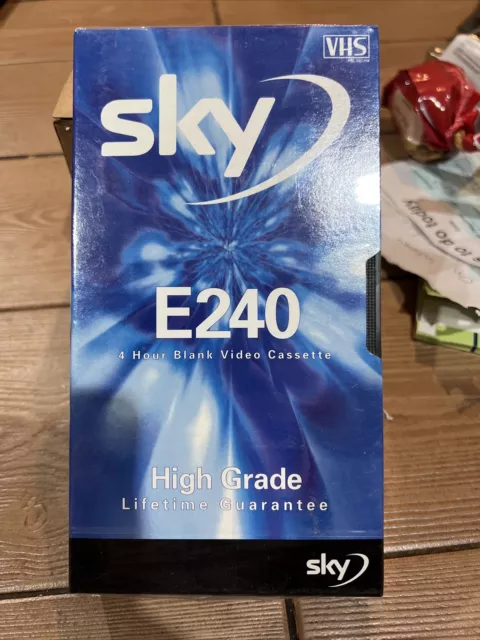 Sky E240 4 Hour High Grade Factory Sealed Blank Vhs Video Tape