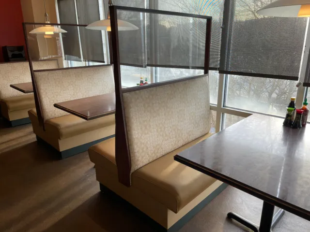 Restaurant Booth single & double & Screening /Divider Partition with wood frame