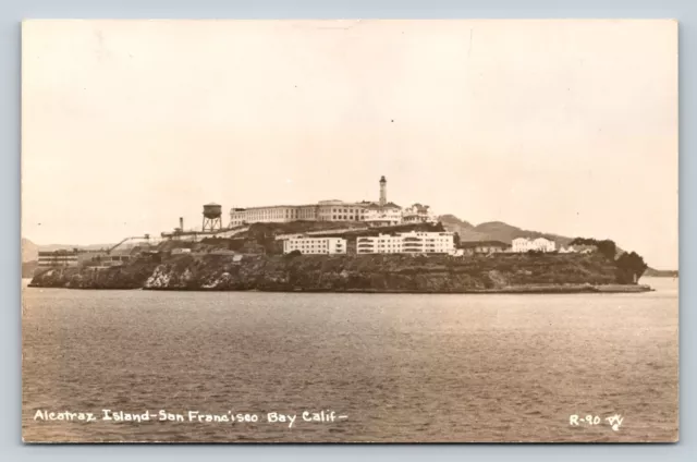 RPPC Alcatraz Island SAN FRANCISCO Bay California VINTAGE Postcard EKC 1940-1950