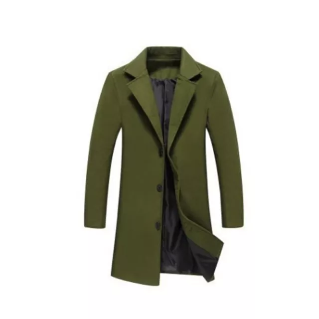 Men Trench Coat Winter Warm Formal Long Jacket Outwear Overcoat Smart Work Tops