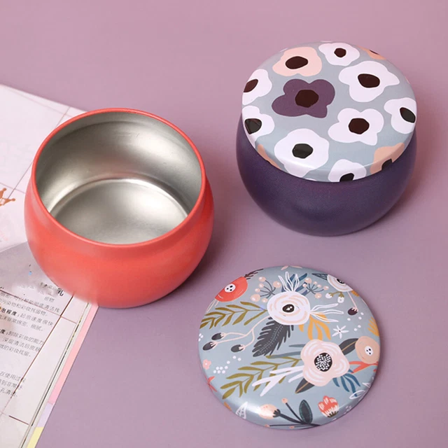 2 un. frasco de té de patrón único frasco de dulces mini hojas de té