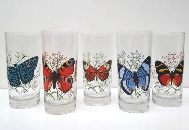 Verres vintages "Papillons"