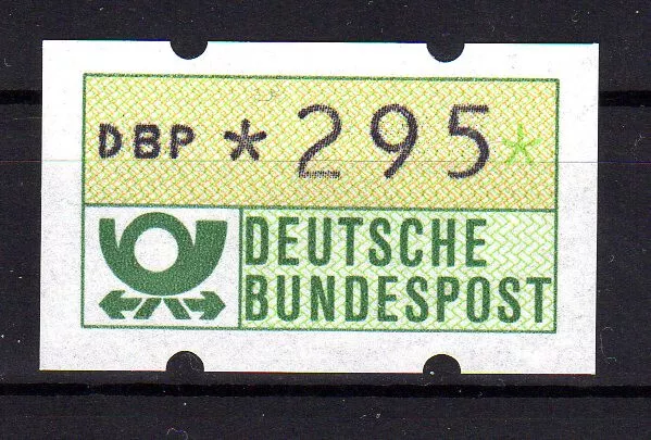 deutschland bund atm frama mi nr 1 höherer wert 295 zählnummer zn postfrisch