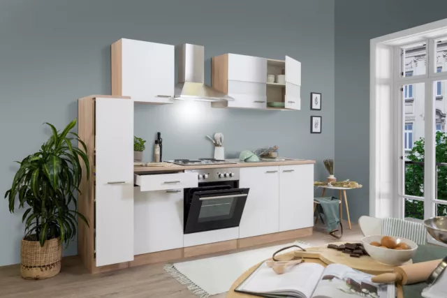 Cucina attrezzata cucinino Rovere Bianco Merle 240 CM respekta