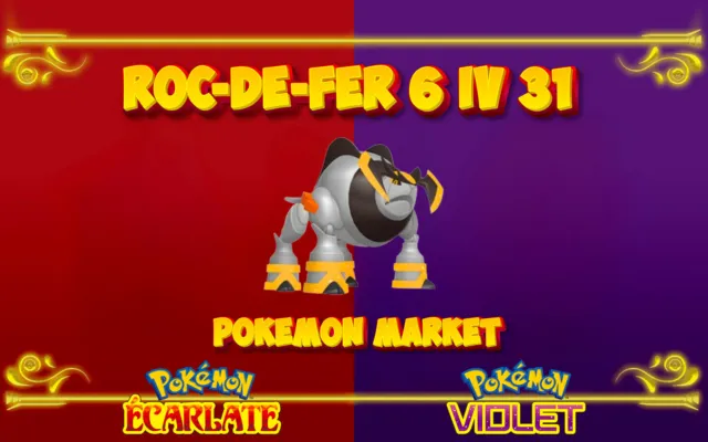 Pokemon Ecarlate / Pokemon Violet : pack 8 pokemon shiny strat 6 IV 31 opti  raid