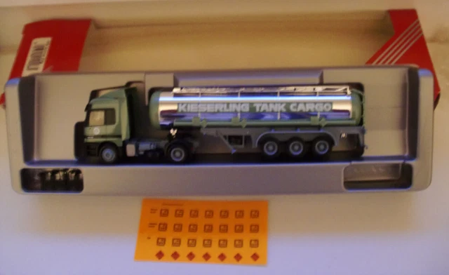 HERPA MERCEDES-BENZ ACTROS 1857 + semi citerne 3 essieux Thier HO 1