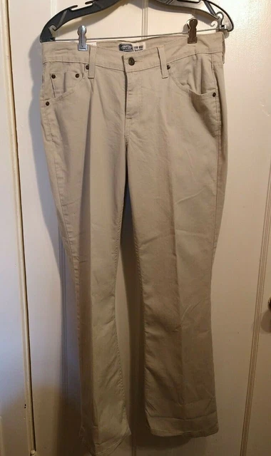 Signature Levi Strauss Pants Sz 10 Short Low Rise Boot Cut Khaki NWT
